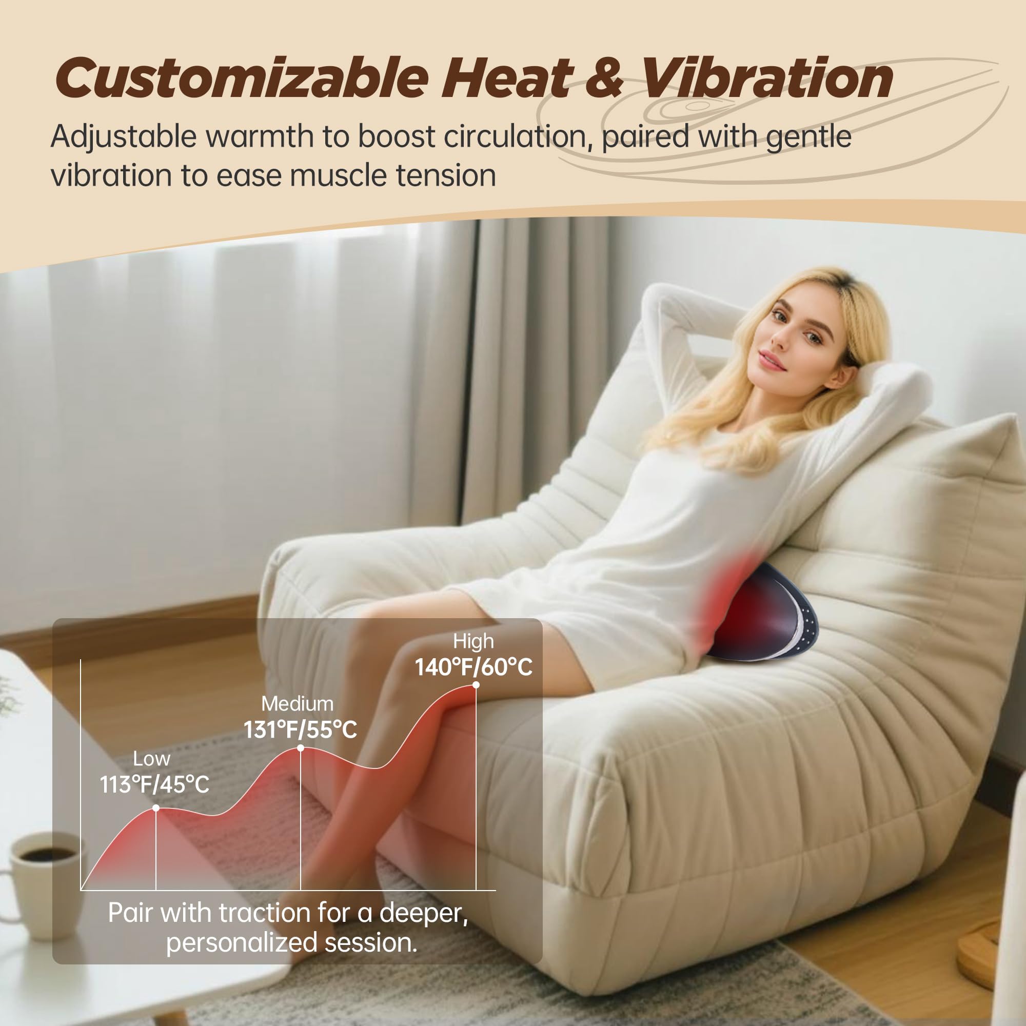 Fandiar Home Office back care setup for convenient relief during work