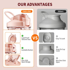 Fans-One electric shaker cap open pink demonstrates easy one-handed operation and fast access