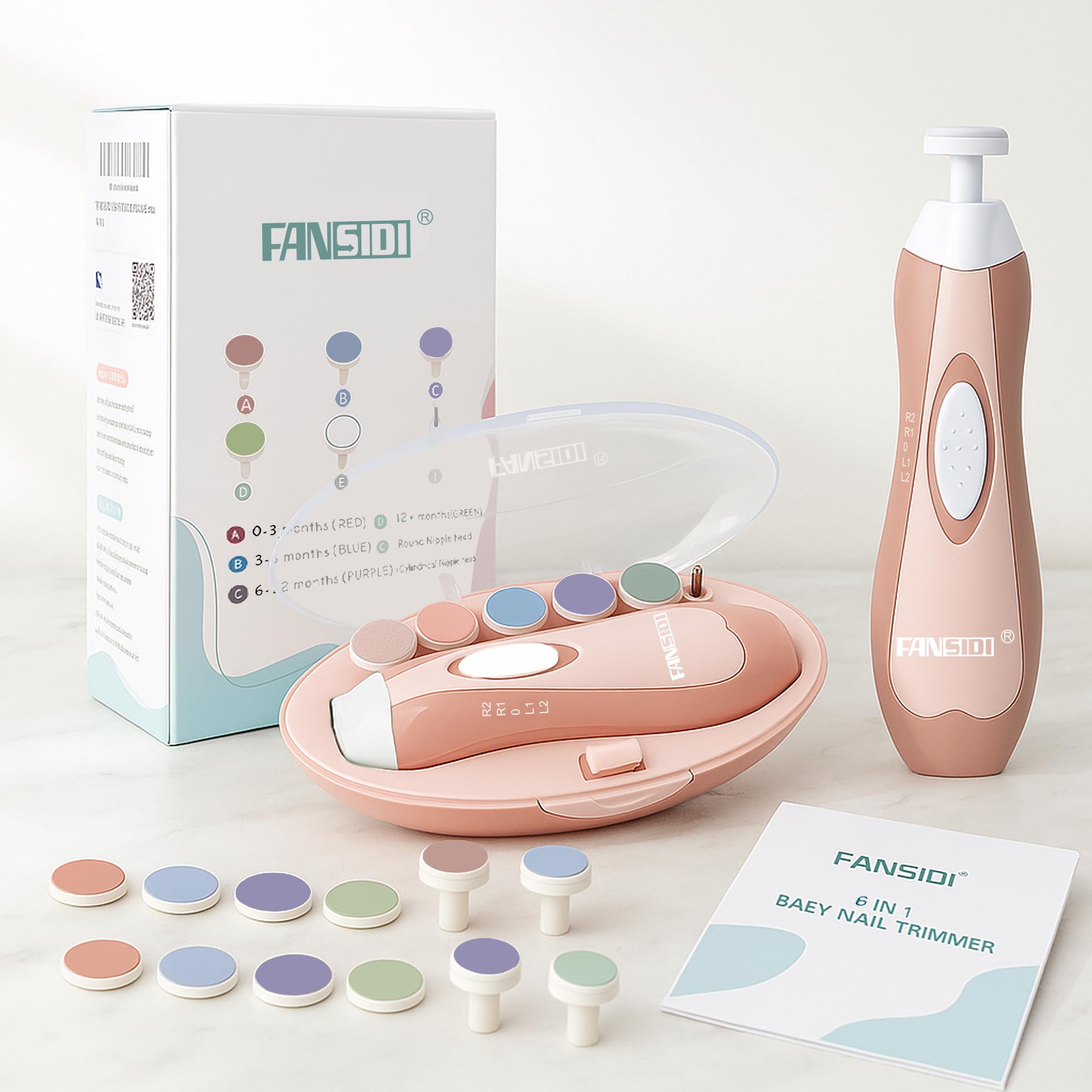 Fansidi travel case with spare pads for future grooming