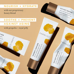 Farmacy Healing Salve hand application, nourishing dry skin and cuticles with royal jelly.