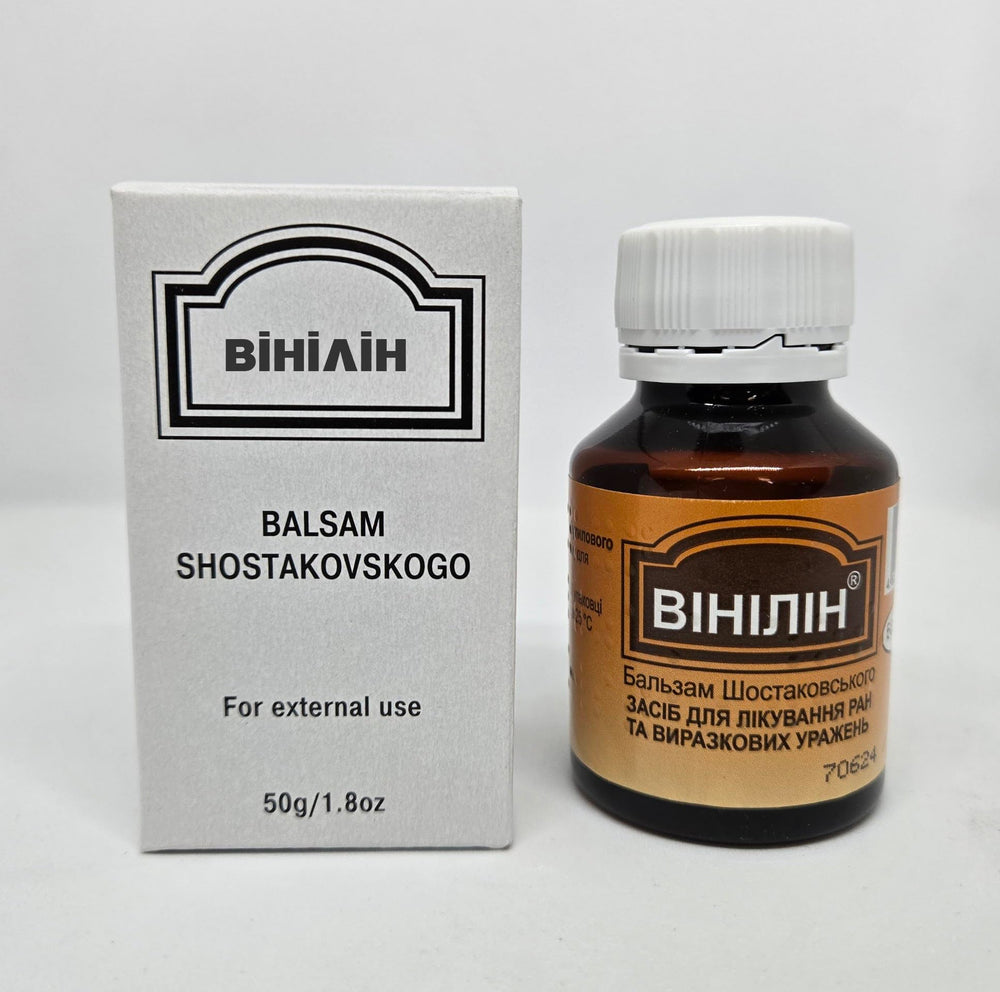 FARMAKOM Shostakovsky Balm 50g tin offers fragrance-free protection for dry, irritated skin