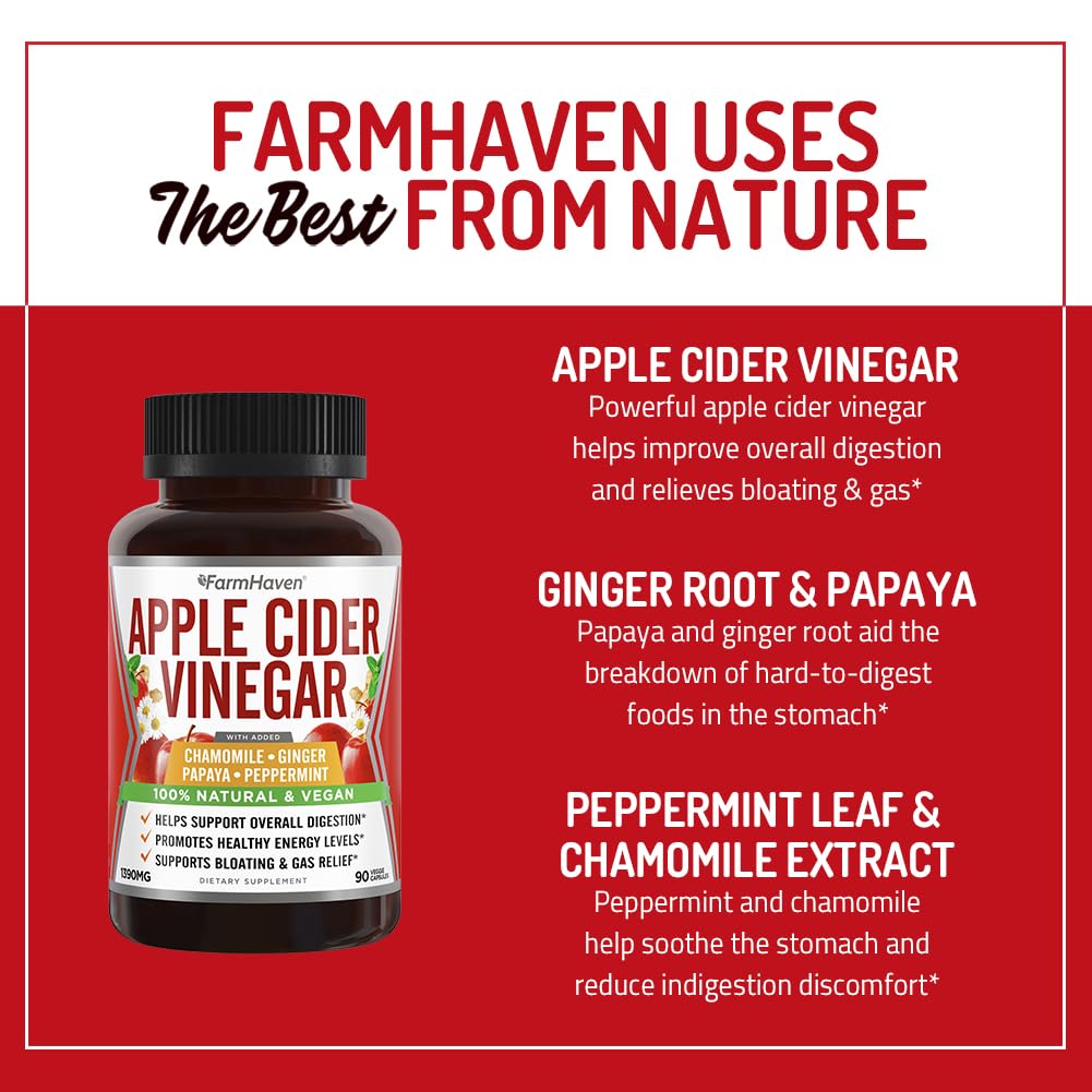 FarmHaven bottle on wood surface suggesting digestive relief after meals