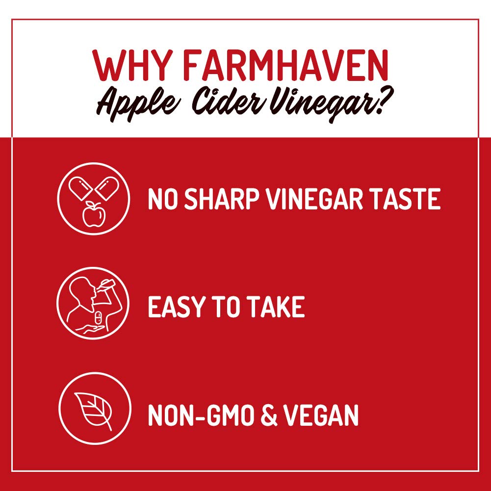 FarmHaven label with ACV and herbs highlights daily digestive support
