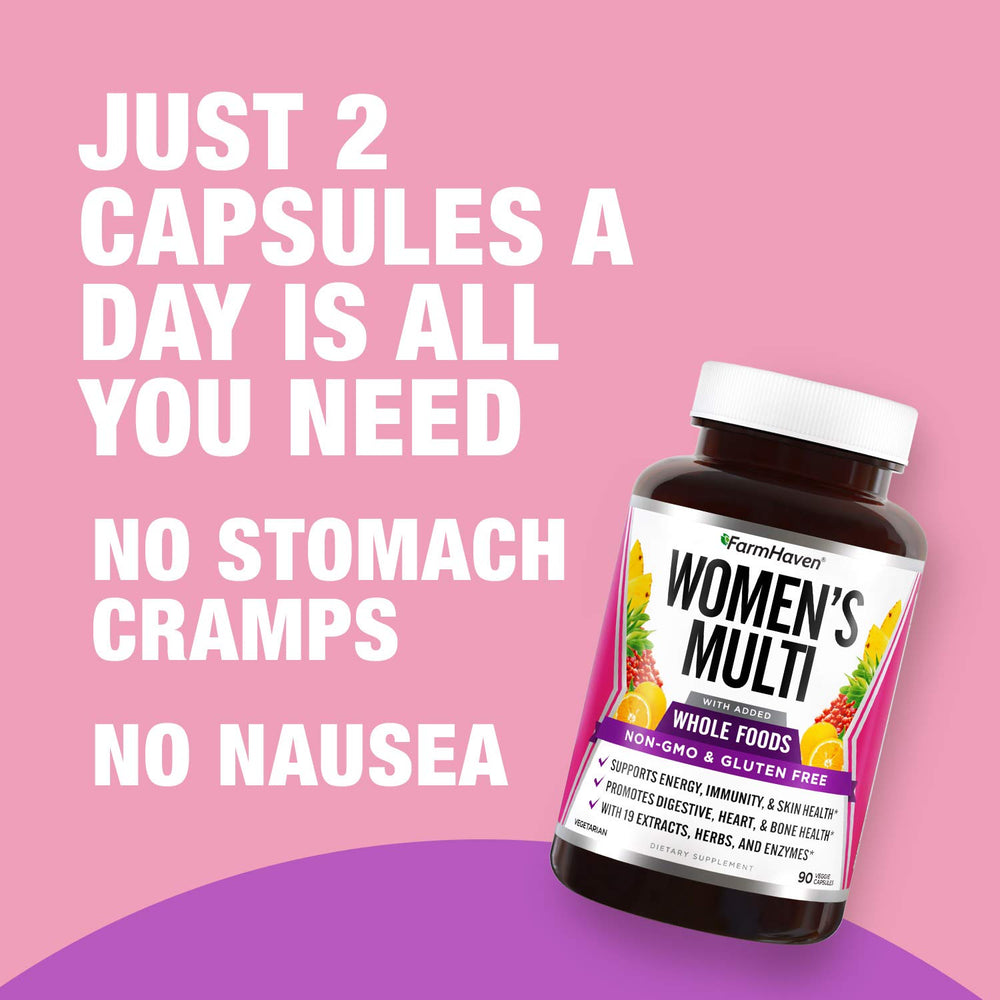 FarmHaven Women Multivitamin usage routine image depicts consistent daily intake