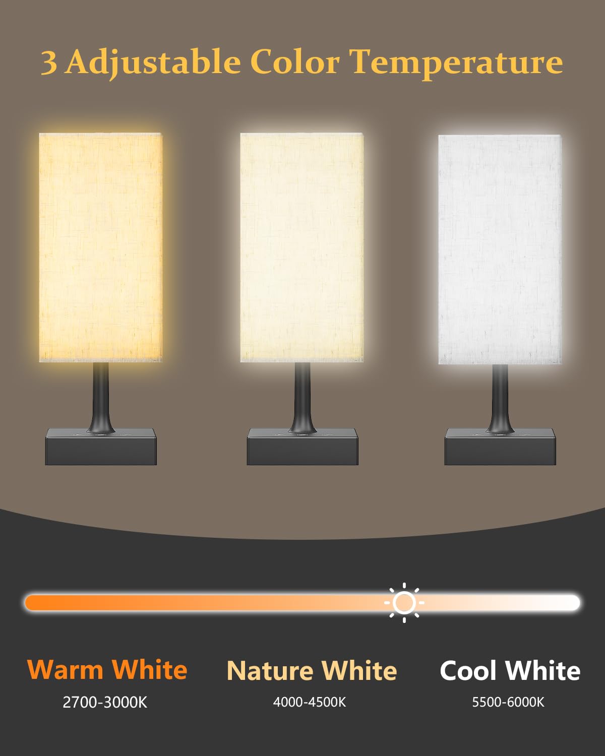 FARRIDE lamp offering 2700K 4000K and 6000K for versatile lighting