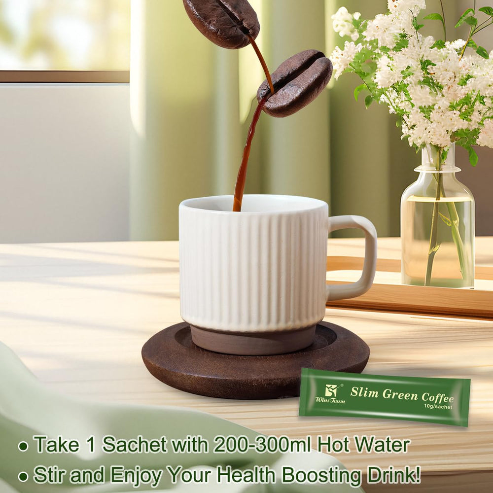 FARWIX Green Coffee Bean Powder dispensing scoop for easy measurement.