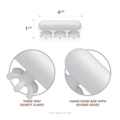 FasciaBlaster ergonomic grip enables comfortable facial massage sessions