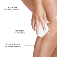 Top silicone grip on ProBlaster for comfortable extended self-care sessions
