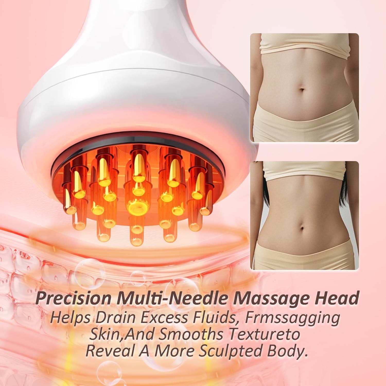 FASCITONE lymphatic drainage massager 3D vibration mode for improved circulation and reduced puffiness.