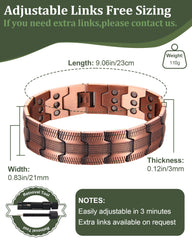Fashtour 3X copper bracelet ring set on display, coordinated wellness accessory
