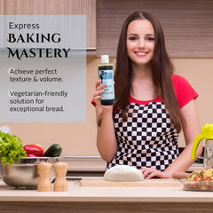 Fast Easy Bread soy lecithin liquid nonstick surface helps cooking.
