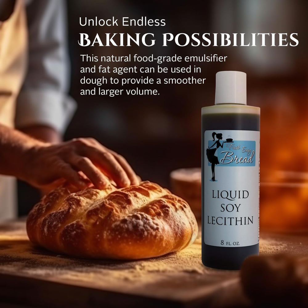 Fast Easy Bread soy lecithin liquid vegan-friendly ingredient for recipes.