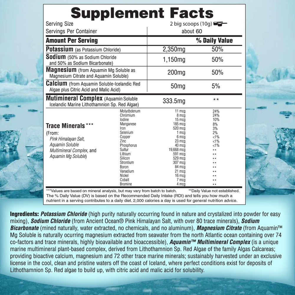 FAST LYTE algae mineral source provides calcium plus trace minerals
