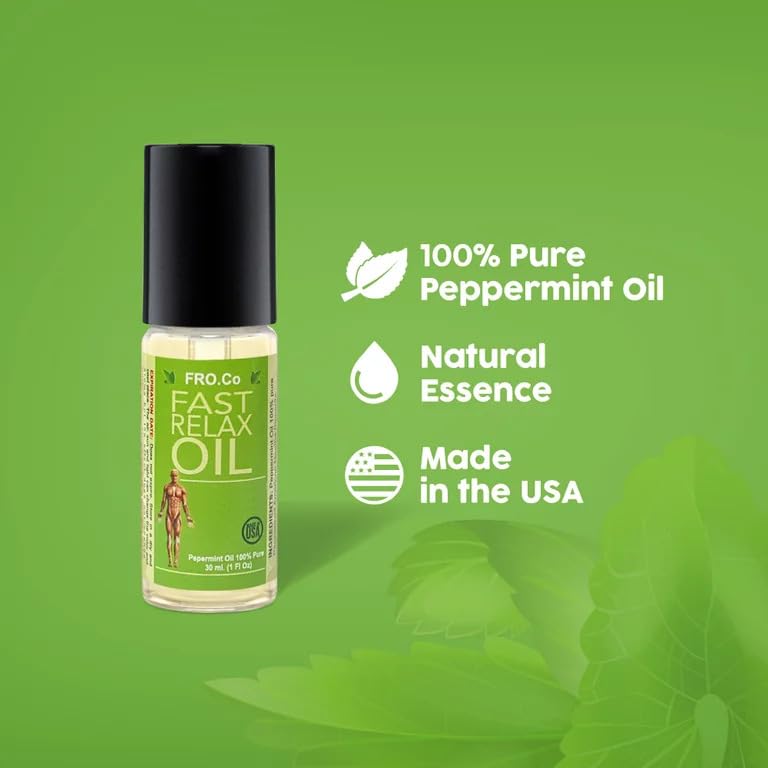 Fast Relax Oil skin-application: easy topical use with soothing peppermint fragrance.
