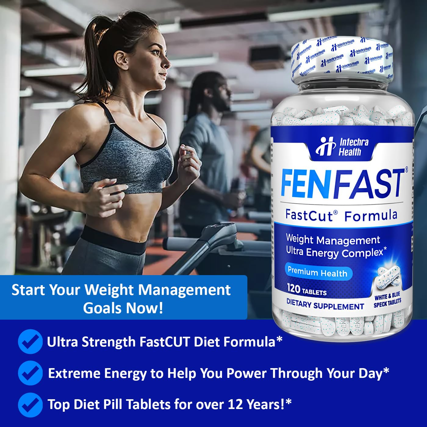 FASTCUT Diet Pills tablets close-up emphasizing appetite control.