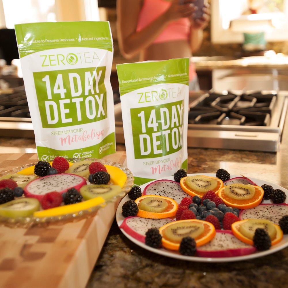 FATBOM Zero Tea glass jar for easy daily detox routines.