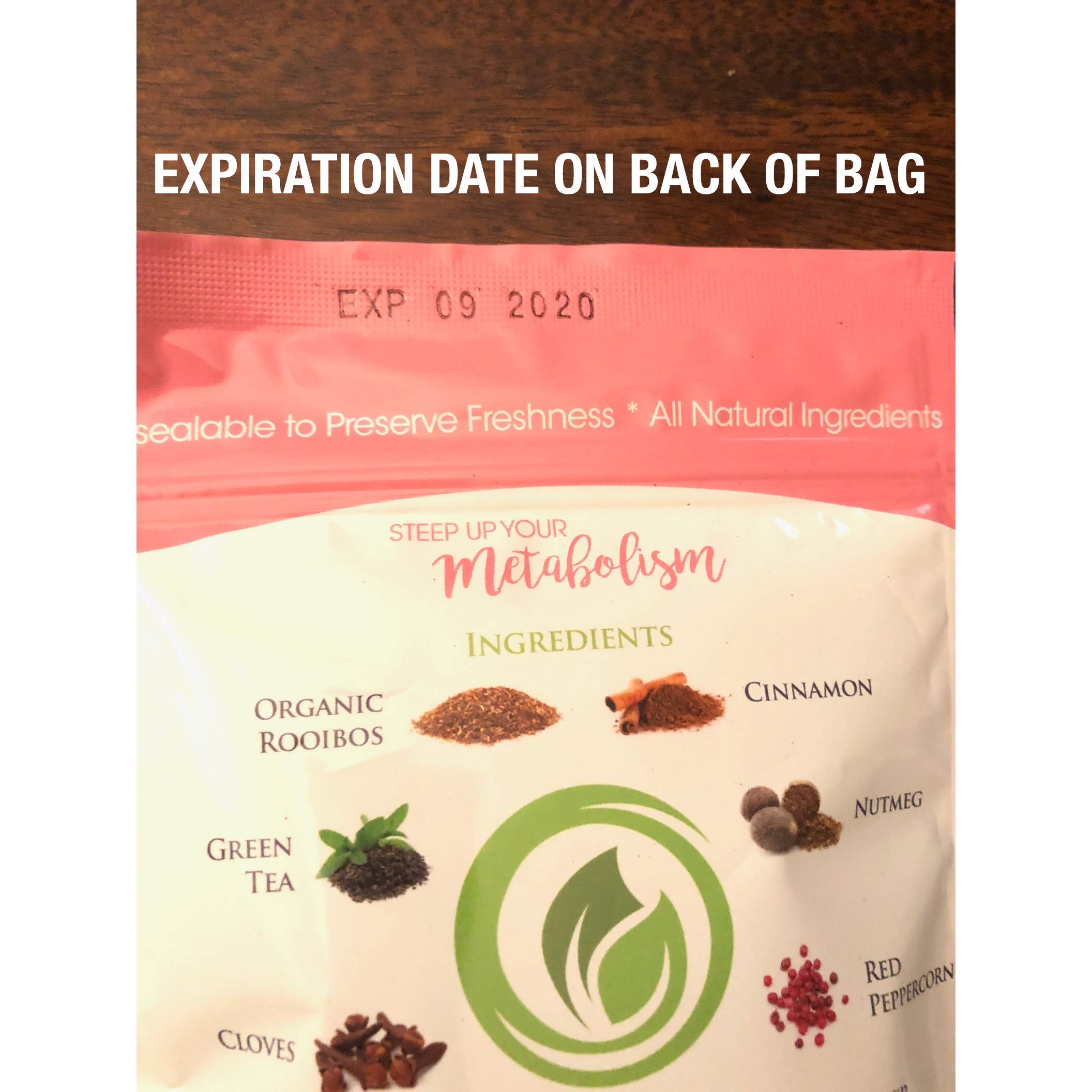 FATBOM Zero Tea instruction card with simple steep steps.