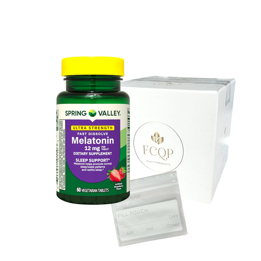 FCQP Spring Valley melatonin tablets with fast-dissolve action for restful nights