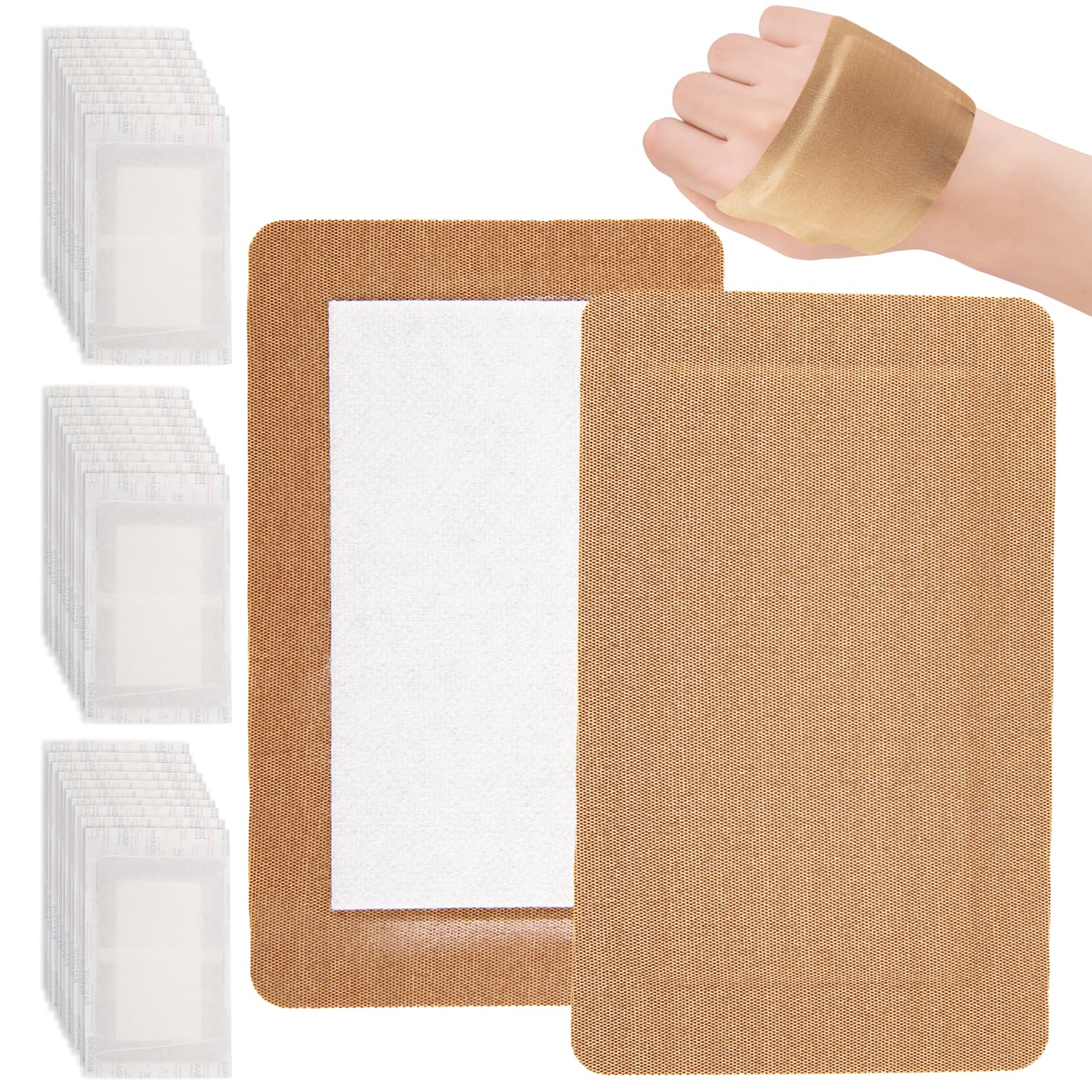 FDFuZhao 30pcs extra-large bandaids cover wide wounds on limbs