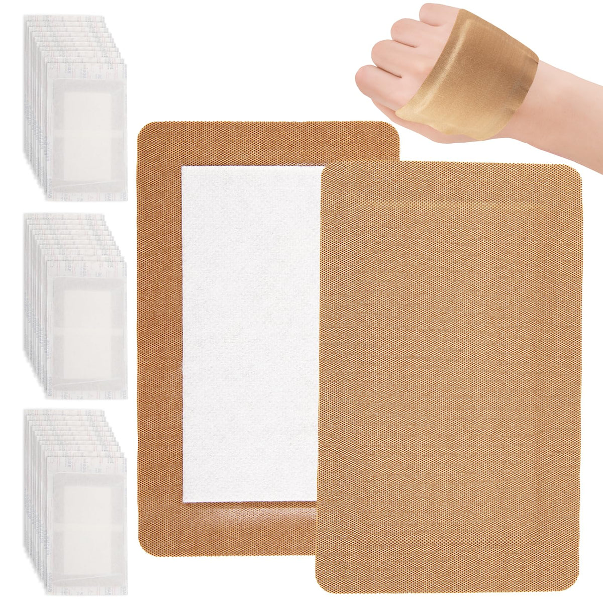 FDFuZhao 30pcs extra-large bandaids cover wide wounds on limbs