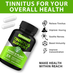 FDNM Tinnitus Relief bottle with clearly visible label for easy reference