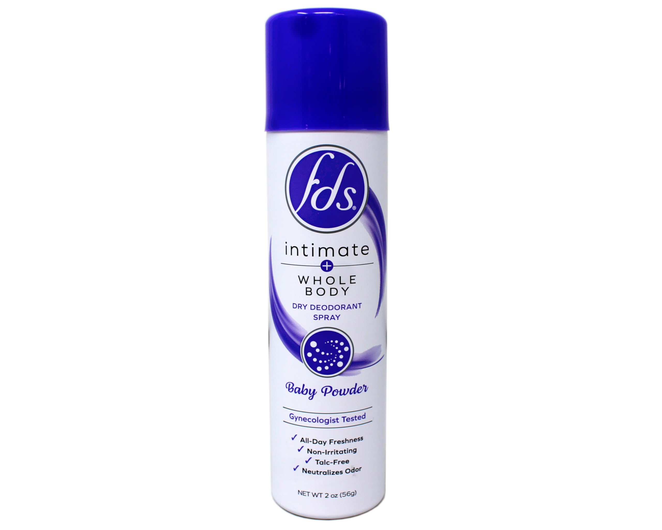 Close-up of Baby Powder scent in FDS Intimate spray