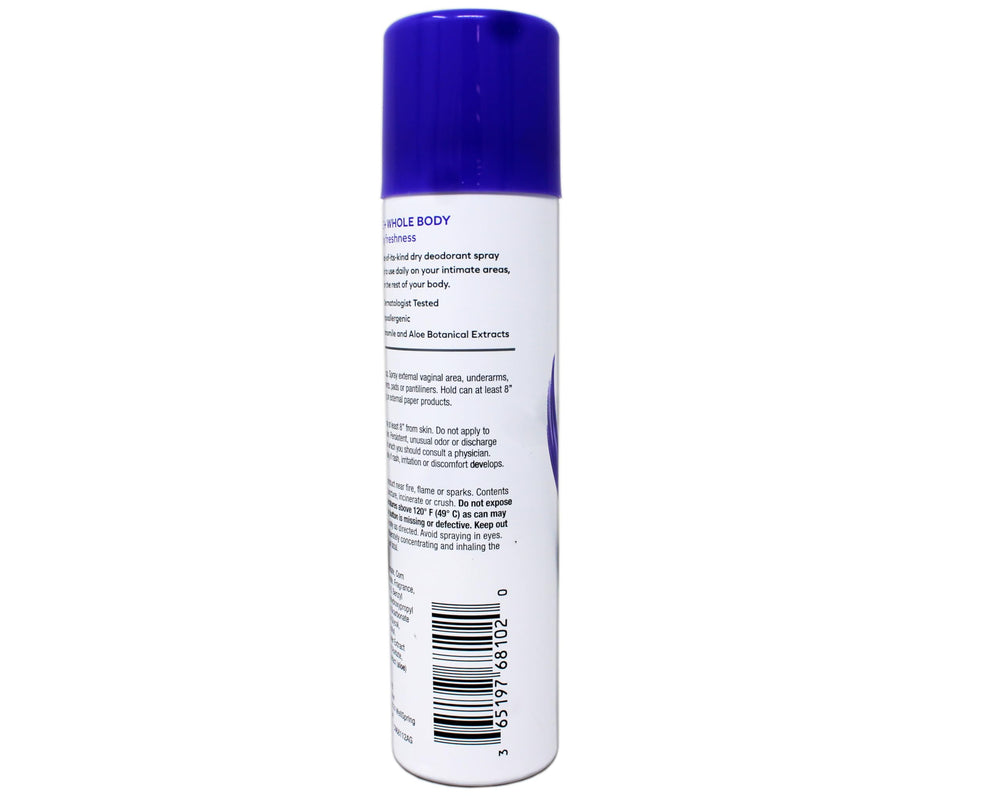 Talc-free formula on the FDS Intimate label