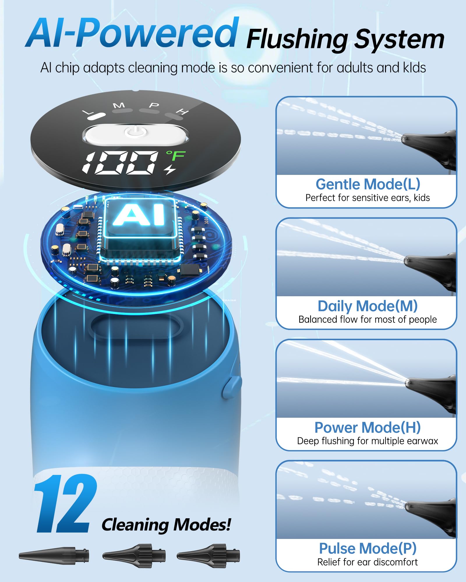 Featjoy 12 tips pack included demonstrates versatile cleaning options.