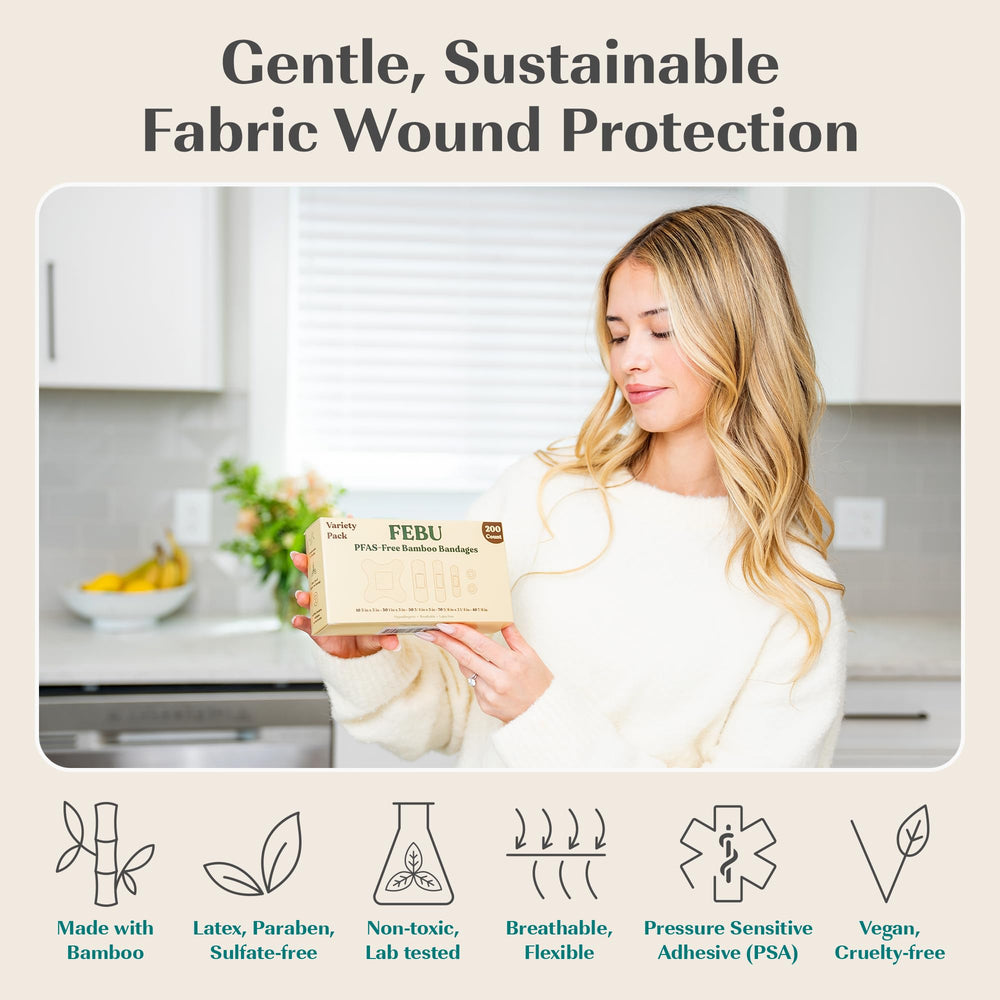 Banda FEBU biodegradable y compostable para reducir residuos.