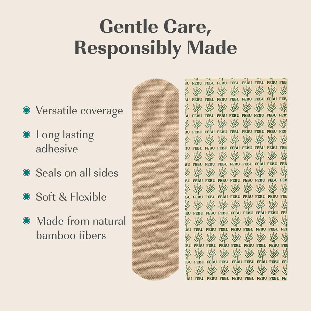 FEBU fully compostable bandages reducing plastic waste in daily care