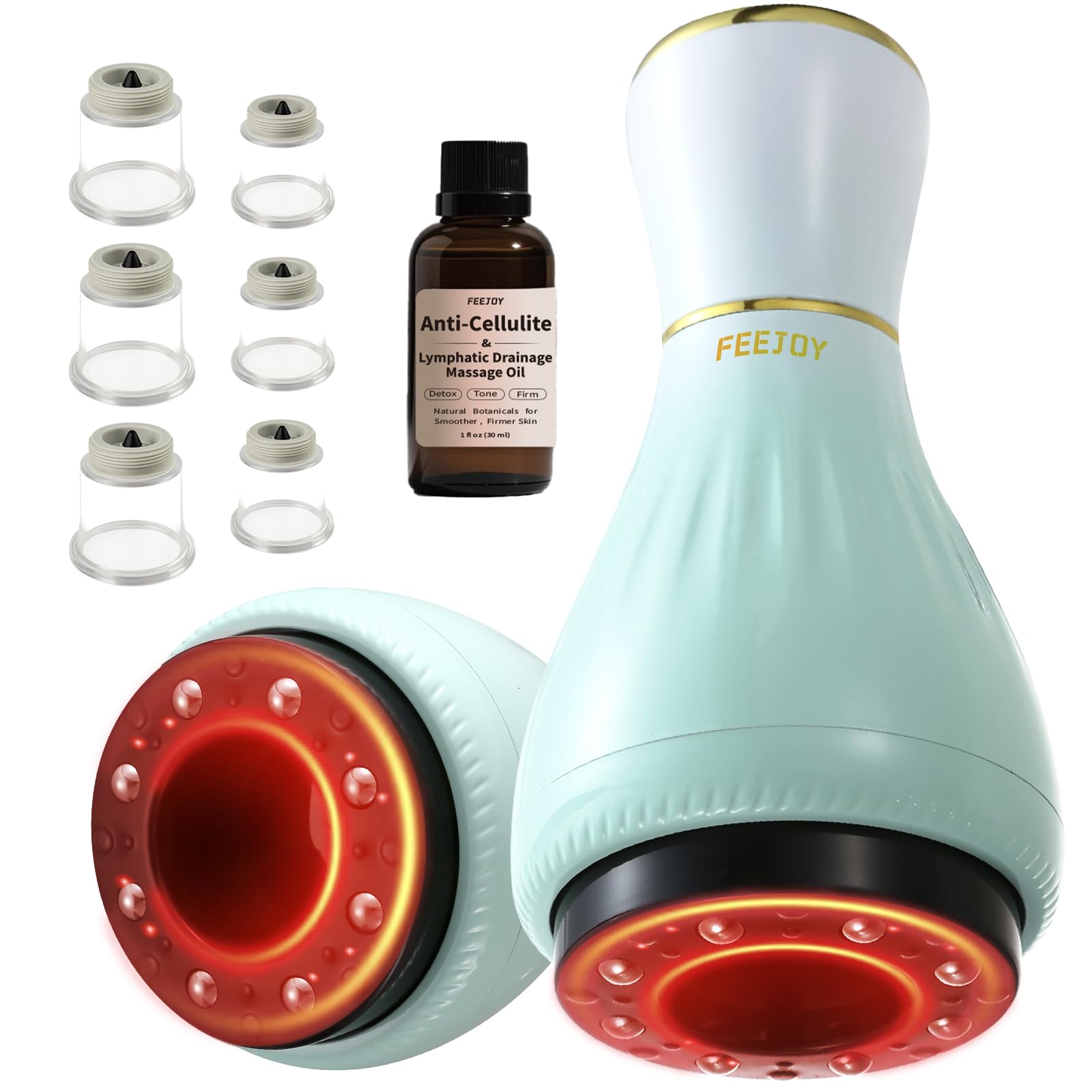 FEEJOY electric cupping kit main device for at-home therapy and mobility.