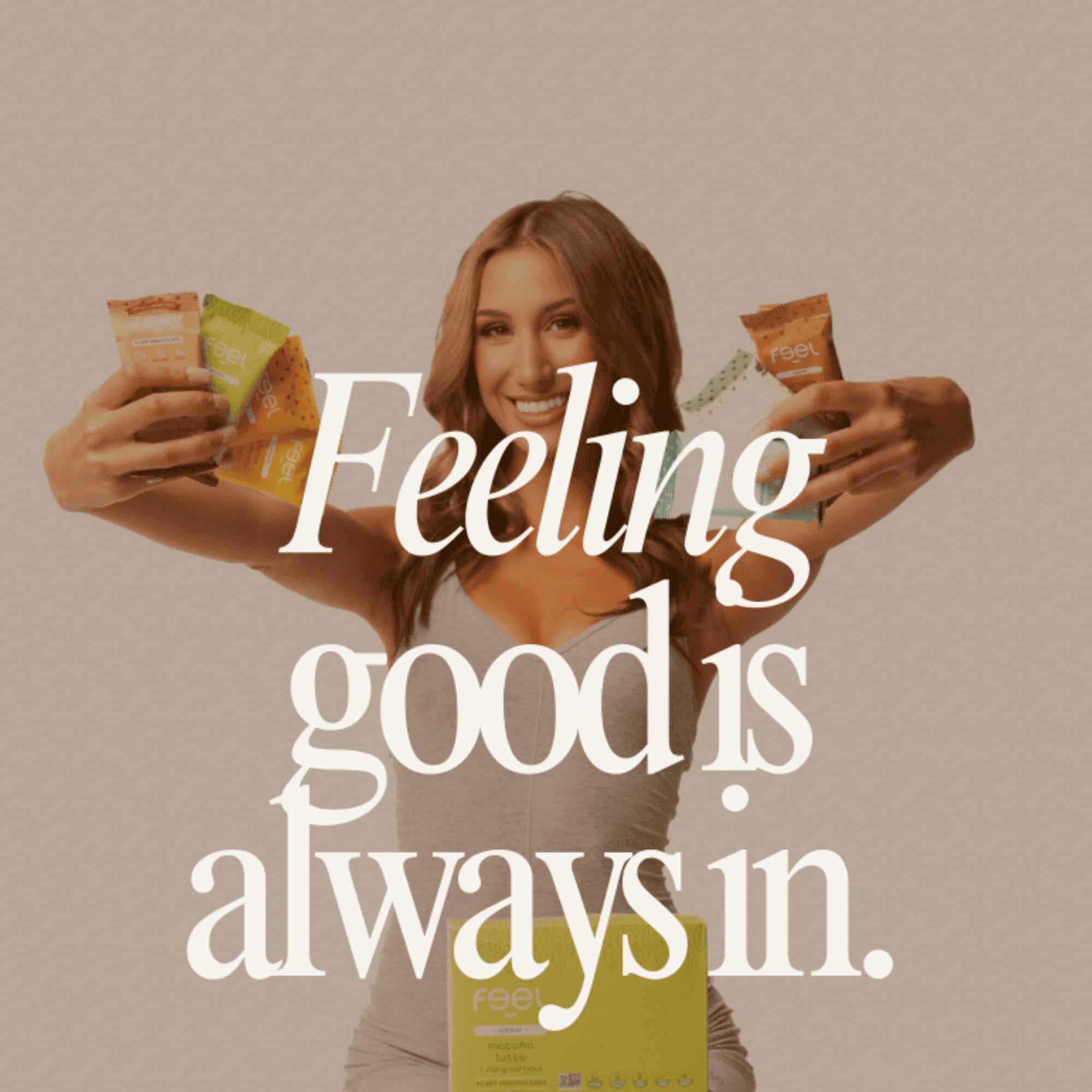 FEEL bars on-the-go snack; portable and protein-rich for busy schedules.