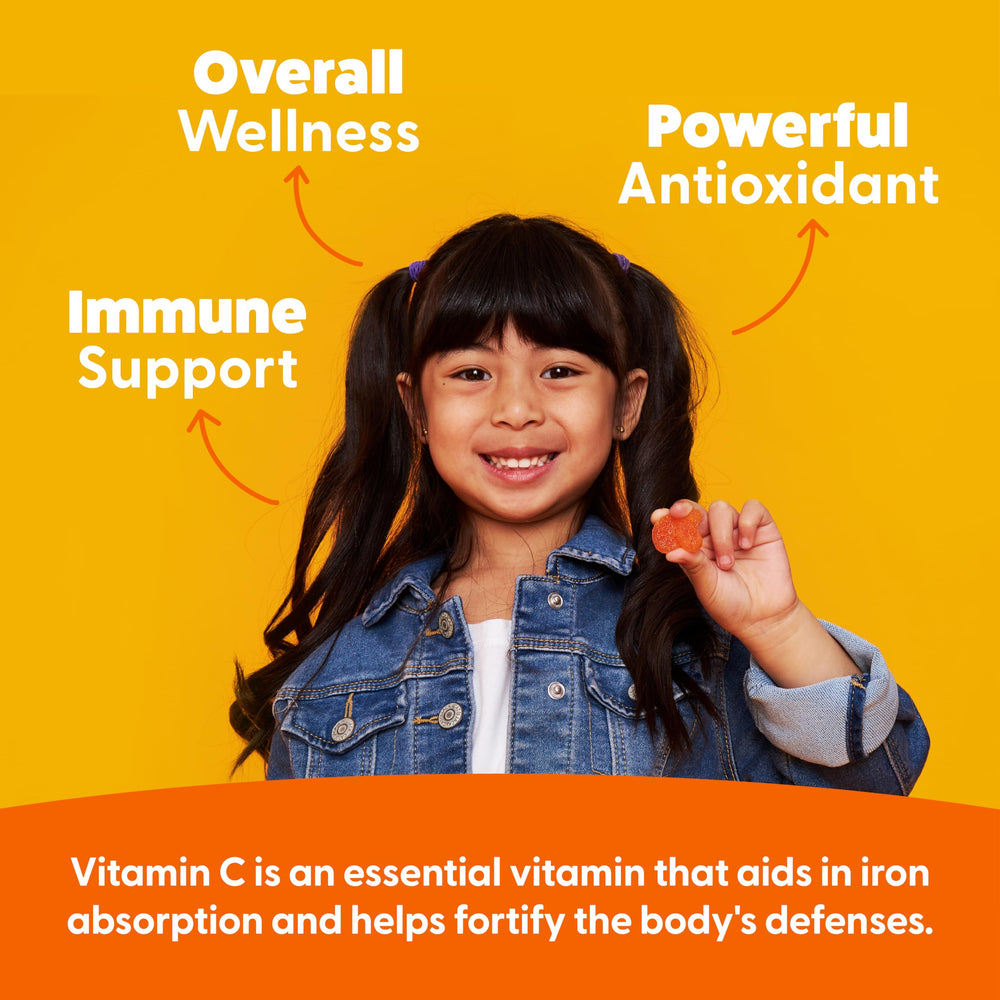 Feel Great Kids Vitamin C Gummies orange flavor for kid-friendly daily vitamins.