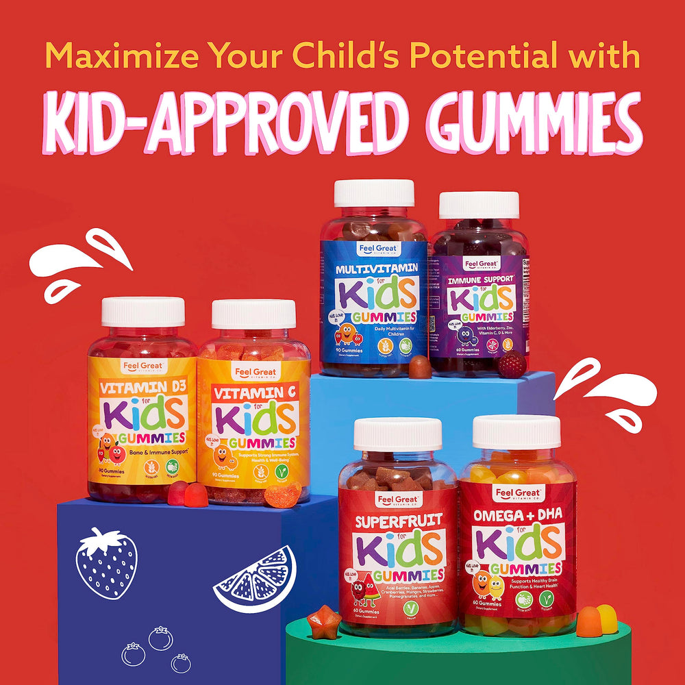 Feel Great Vitamin Co. Complete DHA gummies packaging visual links to brain-healthy routines.