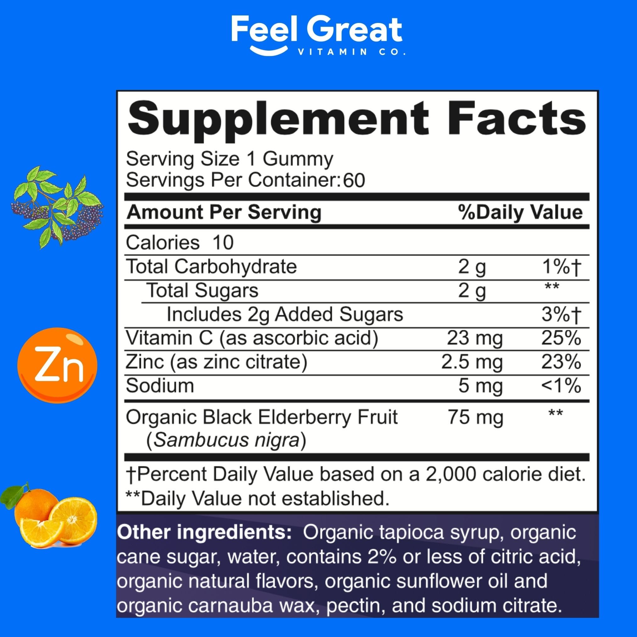 The Feel Great Vitamin Company elderberry gummies kids taste reveals a delicious berry flavor loved by kids.