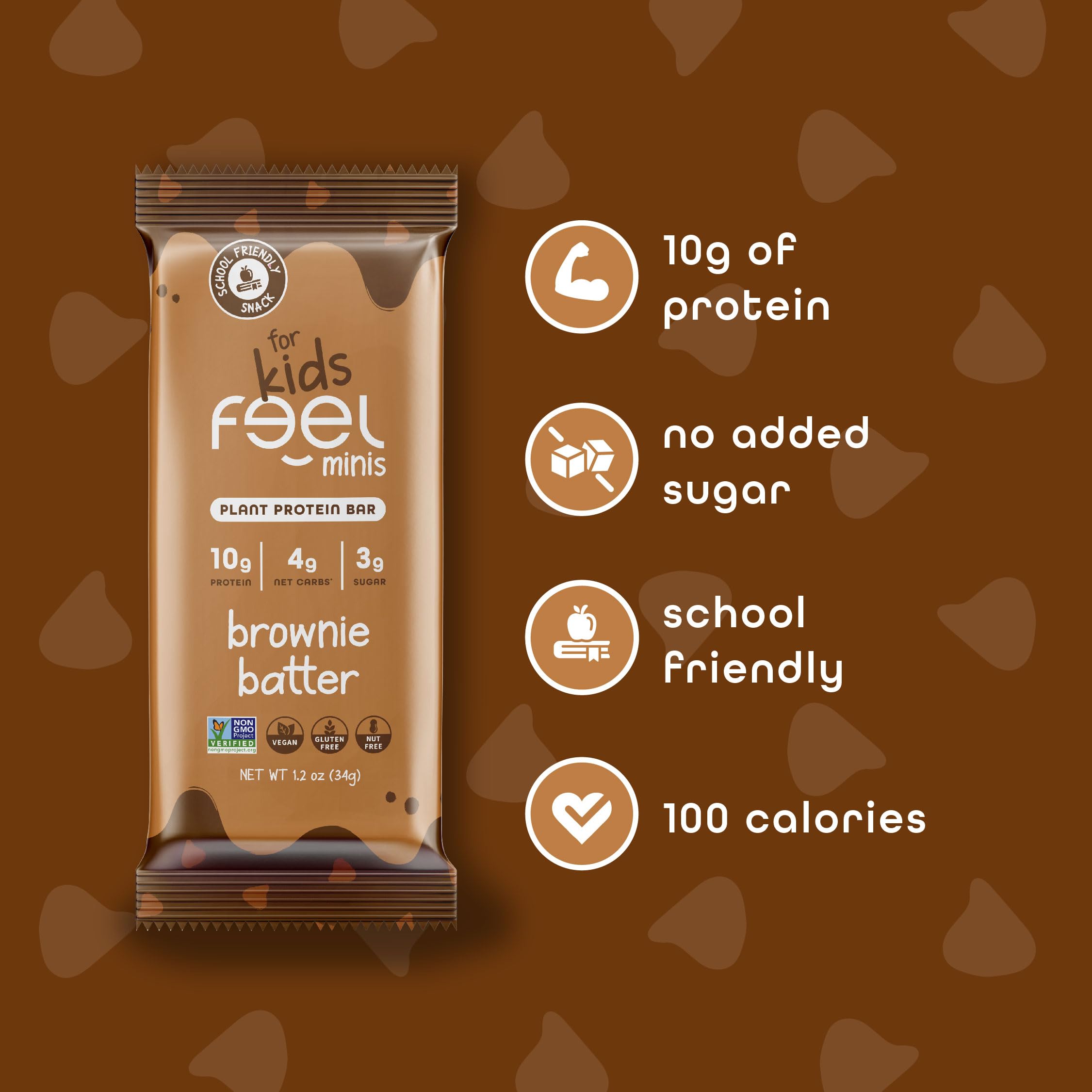FEEL Kids Protein Bars Minis 10g protein highlight for growing children