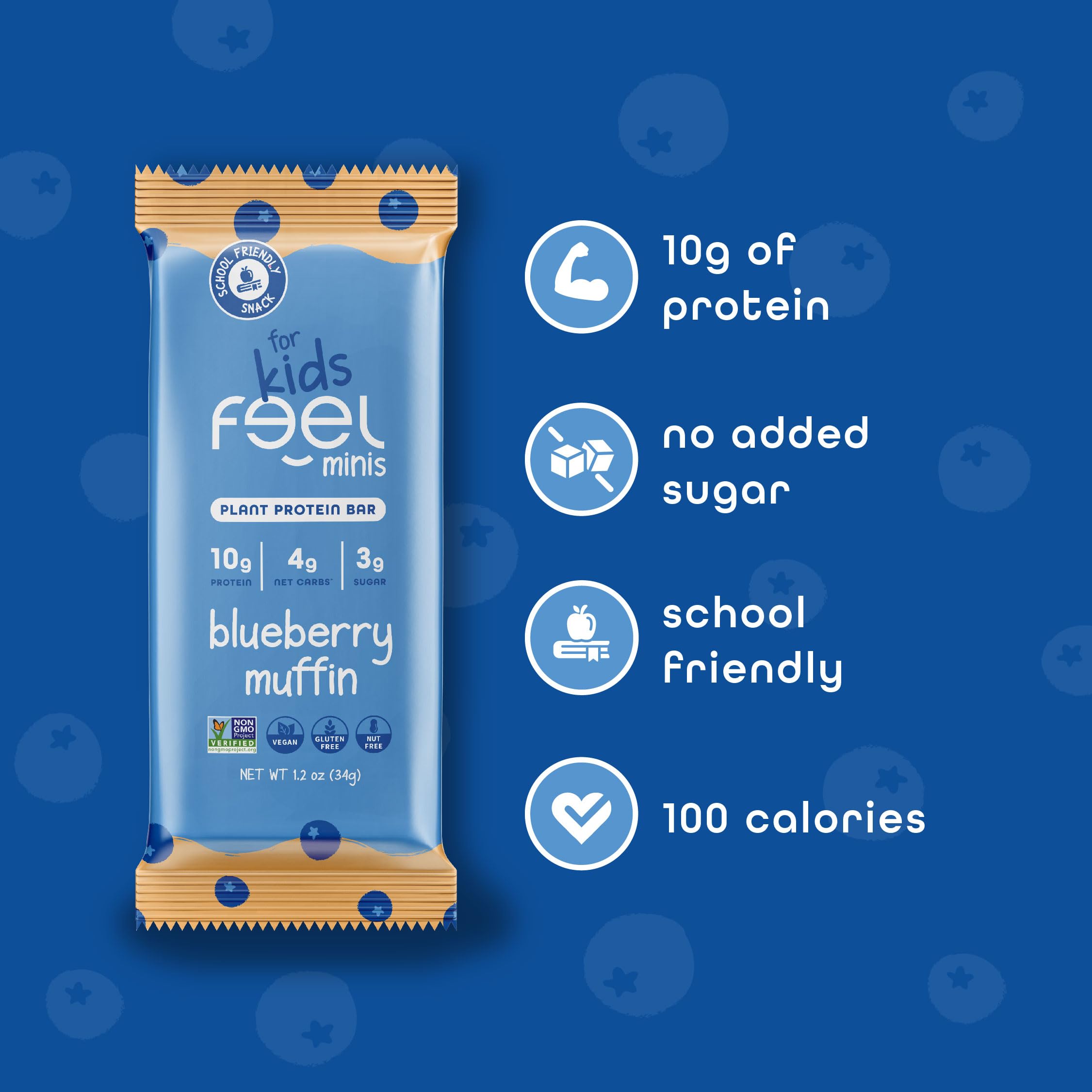 FEEL Kids Protein Bars Minis snack time image for quick energy