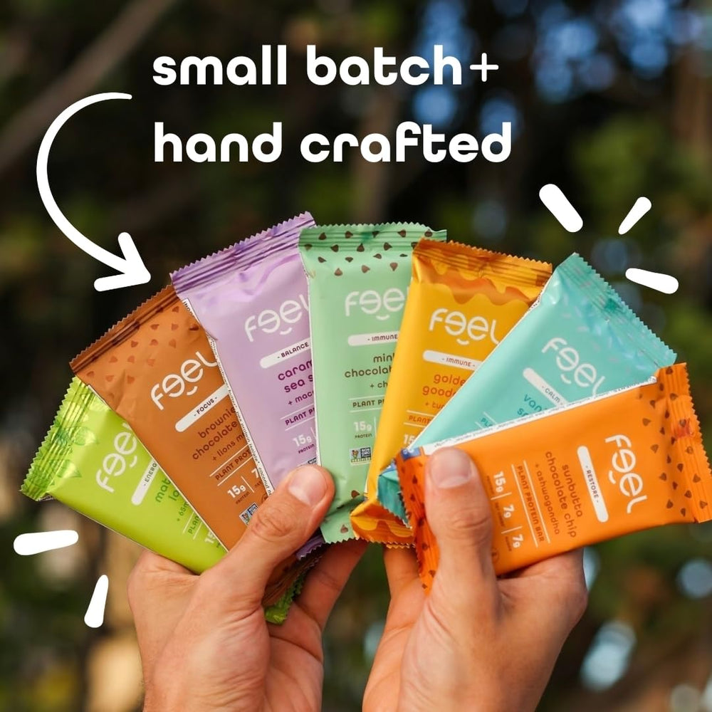 FEEL Vegan Bar cordyceps adaptogens blend for balanced energy