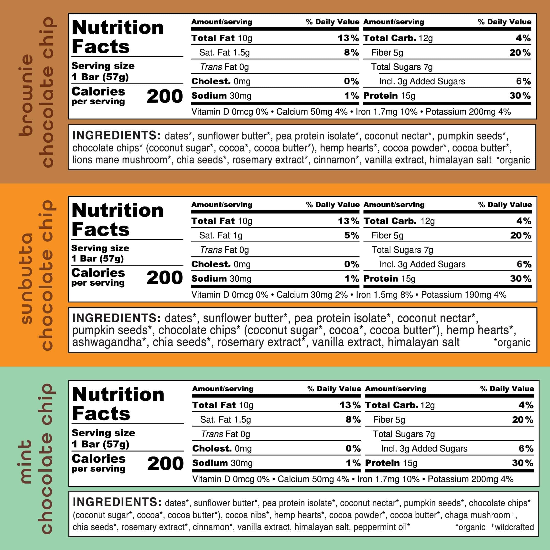 FEEL vegan protein bars organic plant-based ingredients arranged in bowl, a healthy snack option