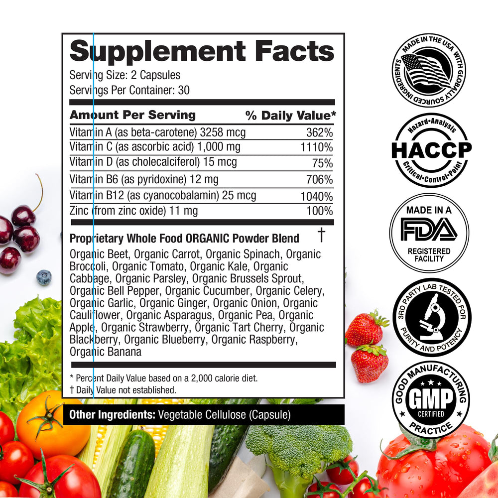 FeelGood Superfoods packaging signals daily immune support and convenience.