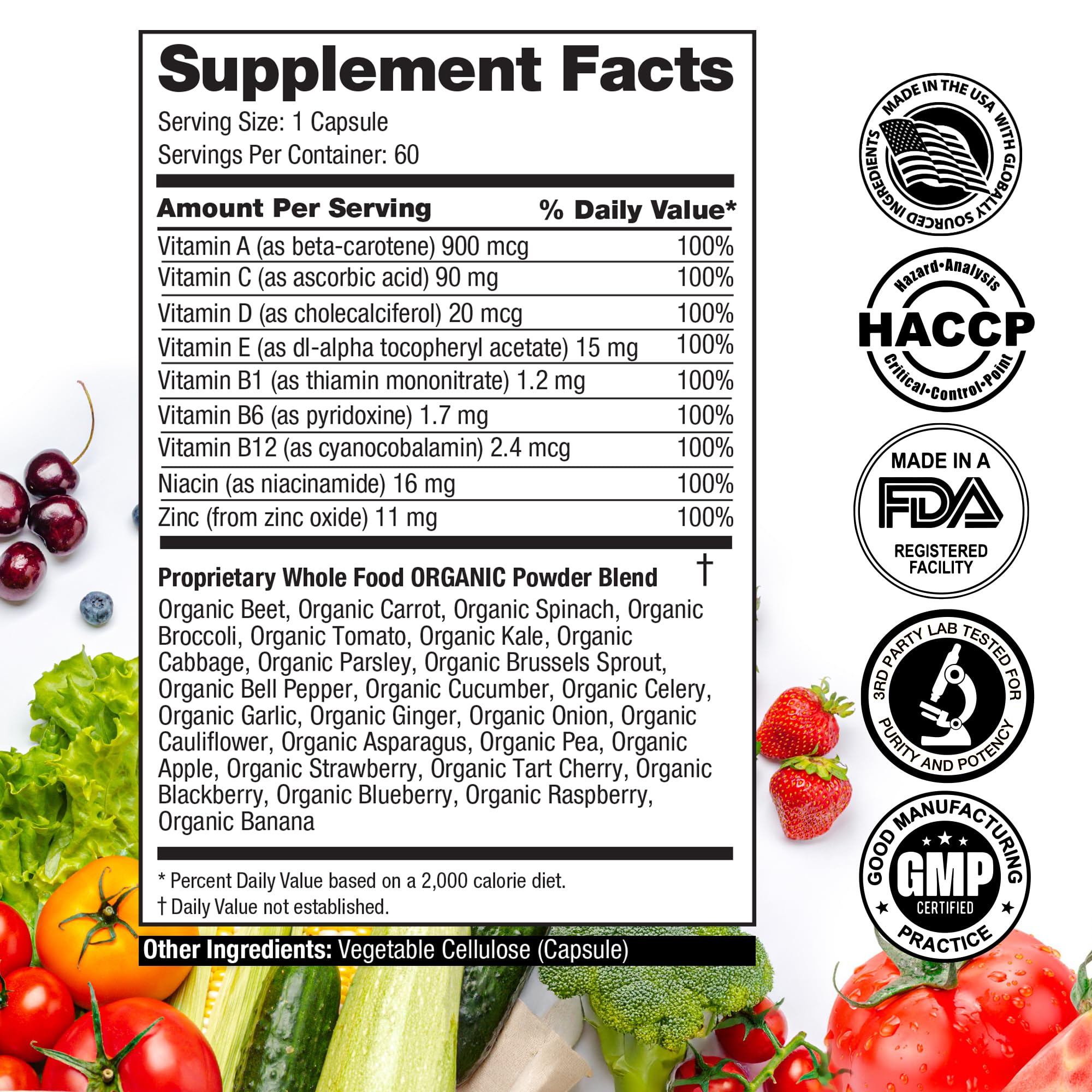 FeelGood Vita Fruits and Veggies scene suggests immune support through plant-based nourishment
