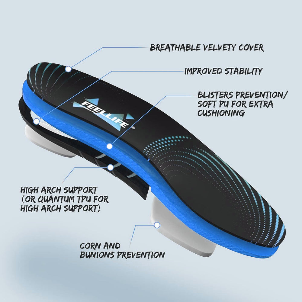 FEELLIFE heel cradle design reduces heel stress during walking or light running