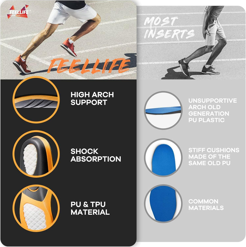 FEELLIFE heel cradle design cushions the heel for stability