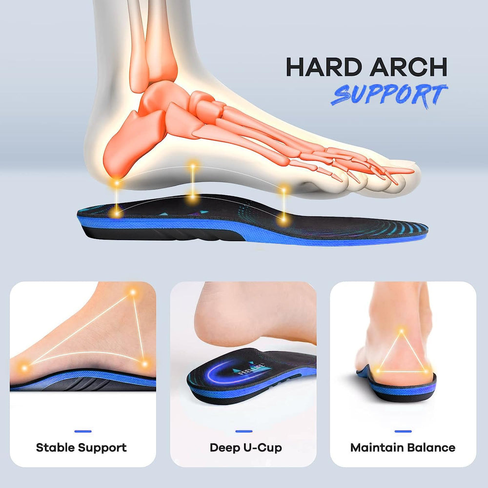 FEELLIFE trim-to-fit insoles adapt to your toes and heel for a secure fit