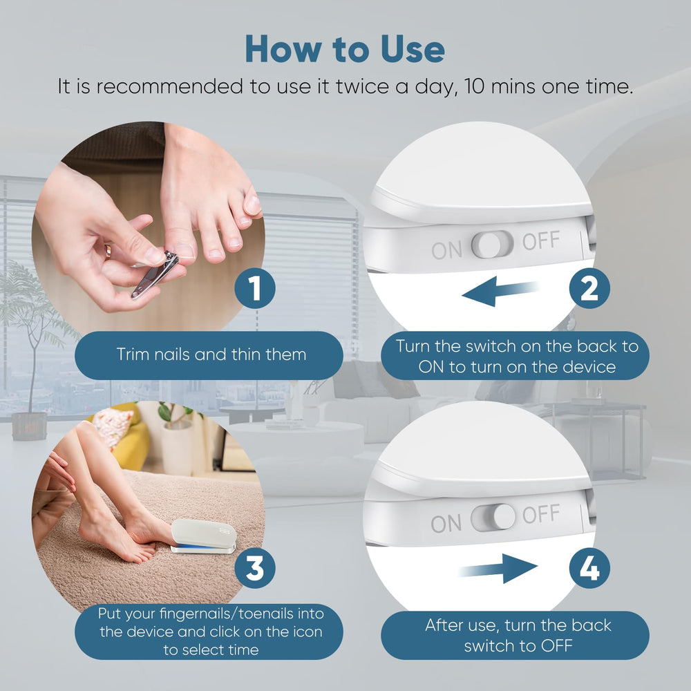 FEIGOMA nail fungus light device nail-area application for home use and care