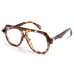 FEISEDY aviator frame front view shows lightweight design for all-day wear.