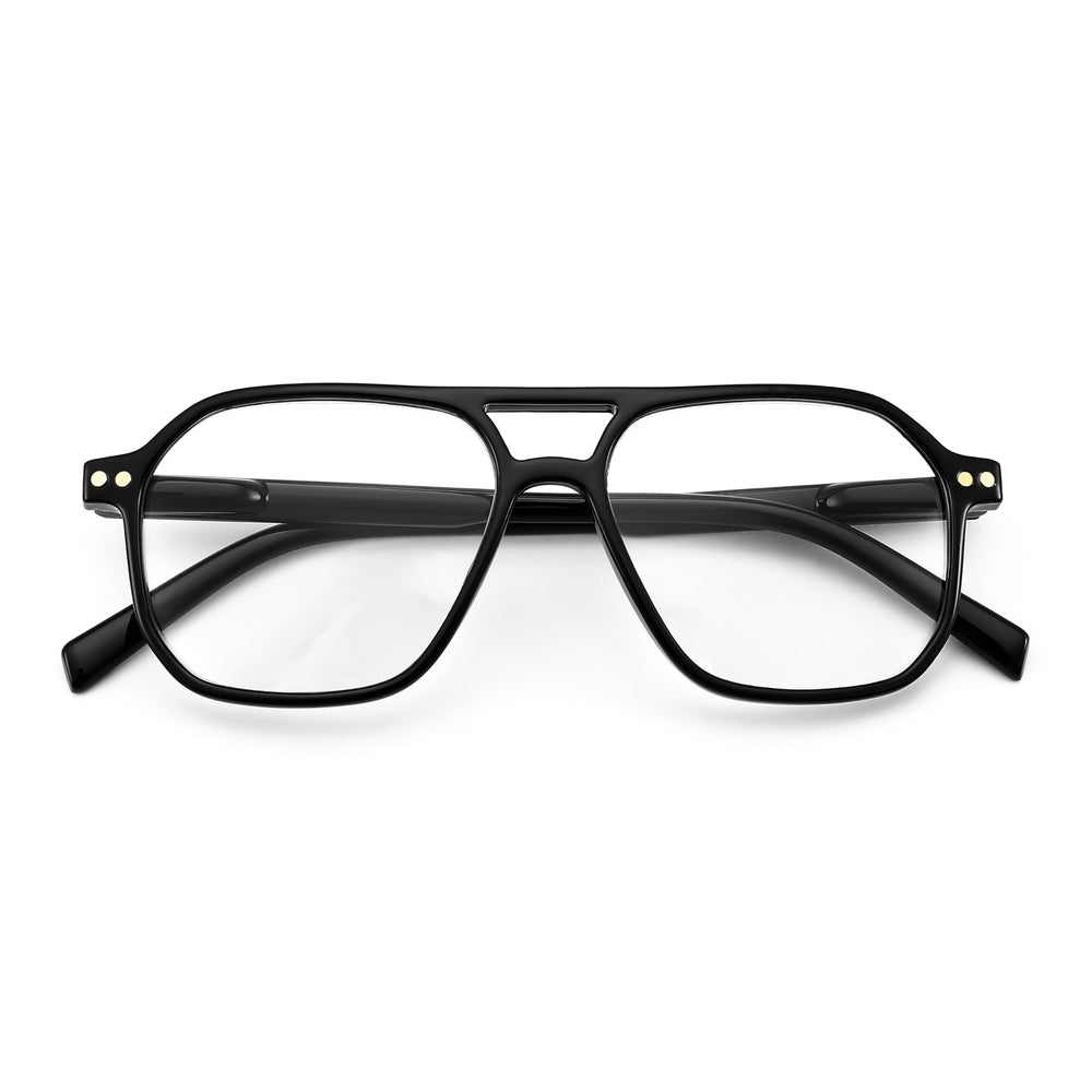 FEISEDY black retro reading glasses ideal for daily office and home use.