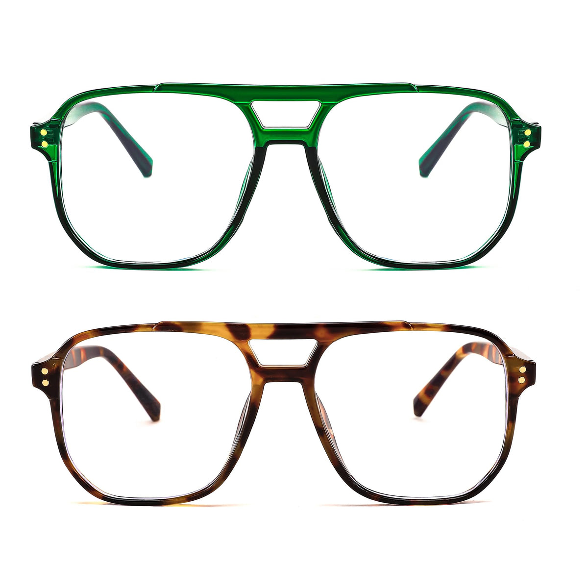 FEISEDY blue light blocking glasses front view for reduced screen fatigue.