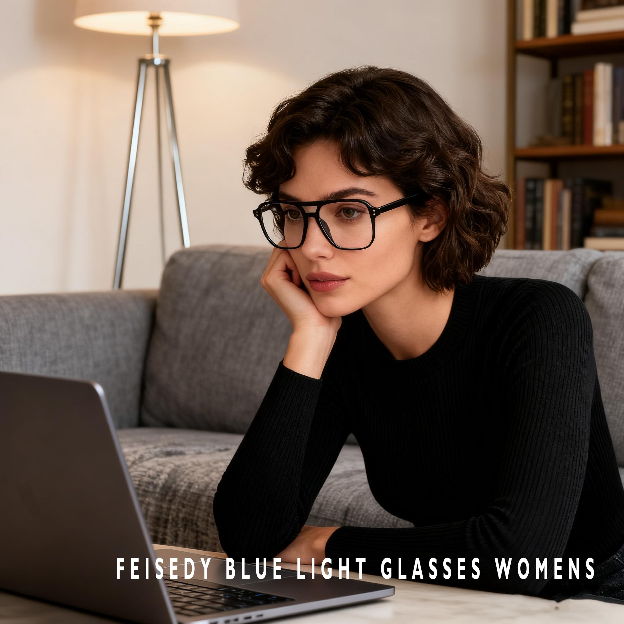 FEISEDY close-up lens shows anti-blue light protection for digital work
