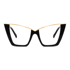 FEISEDY fashion cat eye blue light glasses frame for daily protection against digital strain.